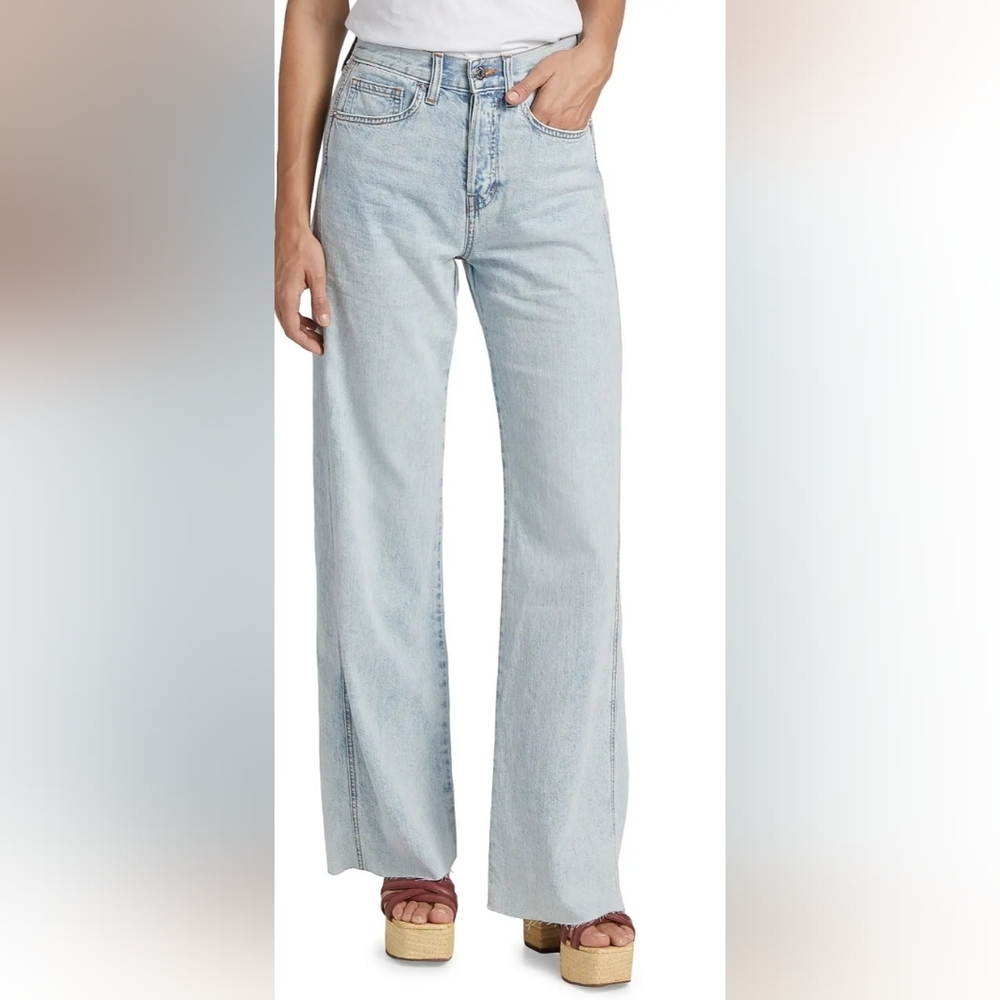 Size 27 - Veronica Beard Taylor High-Rise Relaxed Wide-Leg Jeans - Picture 6 of 16